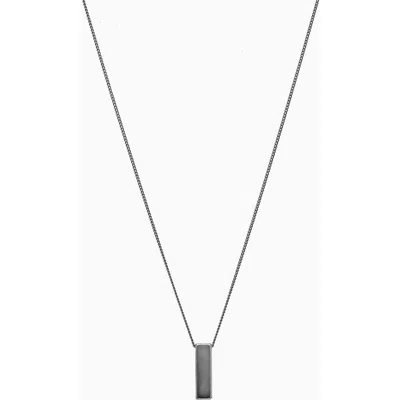 Bearfruit Jewelry Nancy Short Bar Necklace Dainty Minimalist Everyday Jewelry In Gray