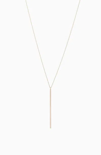 Bearfruit Jewelry Naya Long Vertical Bar Necklace Dainty Minimalist Layering Jewelry In Gold