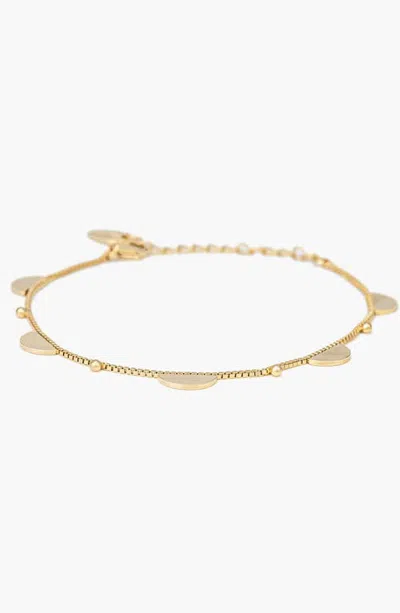 Bearfruit Jewelry Nile Half Circle Charm Bracelet Dainty Geometric Jewelry In Gold
