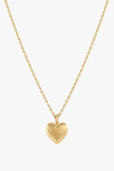 Bearfruit Jewelry Puffed Heart Pendant Necklace In Gold