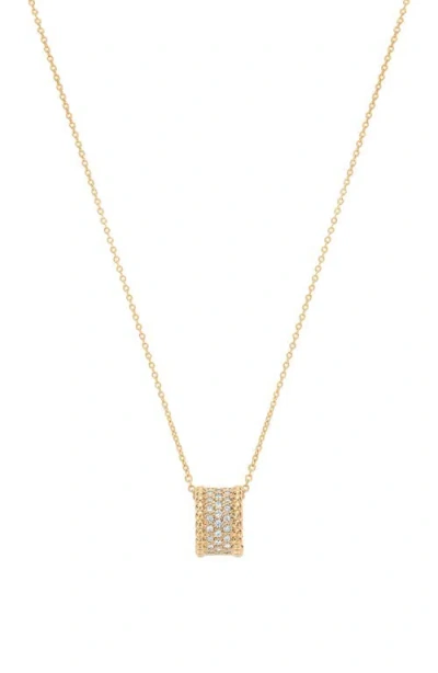Bearfruit Jewelry Rosa Round Pendant Necklace In Gold