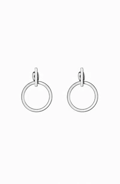 Bearfruit Jewelry Ruth Circle Earring Jackets Geometric Dainty Modern Jewelry In Silver