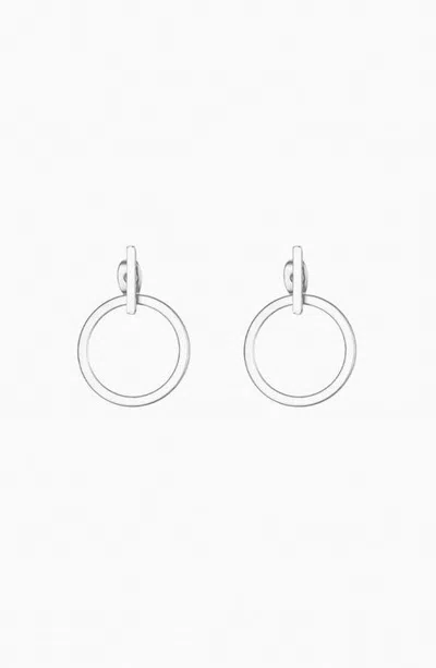 Bearfruit Jewelry Ruth Circle Earring Jackets Geometric Dainty Modern Jewelry In Silver