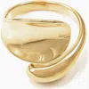Bearfruit Jewelry Shirley Adjustable Statement Ring In Gold