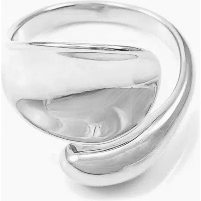 Bearfruit Jewelry Shirley Adjustable Statement Ring In Silver