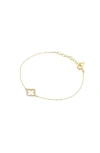 Bearfruit Jewelry Sterling Silver 18k Gold Plated Aria Clover Bracelet In Gold