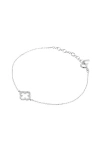 Bearfruit Jewelry Sterling Silver 18k Gold Plated Aria Clover Bracelet In Metallic