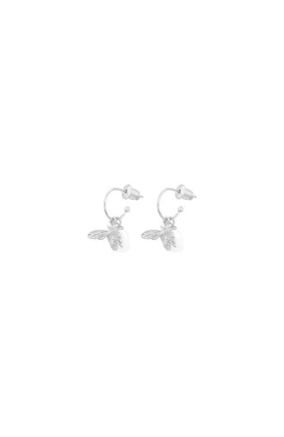 Bearfruit Jewelry Sterling Silver 18k Gold Plated Bee Cultured Pearl Earrings