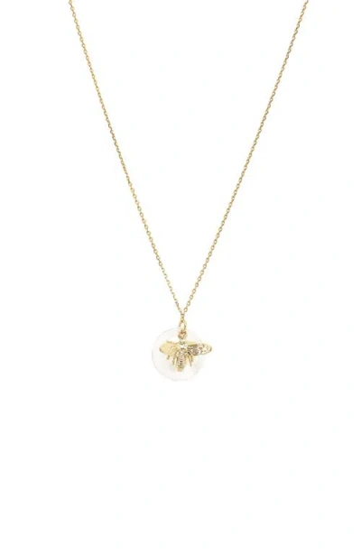 Bearfruit Jewelry Sterling Silver 18k Gold Plated Bee Cultured Pearl Necklace