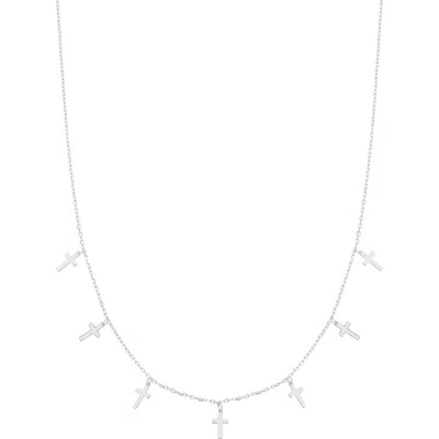 Bearfruit Jewelry Sterling Silver 18k Gold Plated Brianna Cross Necklace