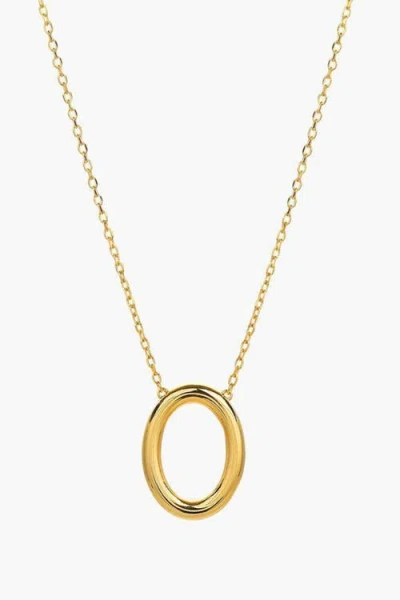 Bearfruit Jewelry Sterling Silver 18k Gold Plated Brynn Circle Necklace