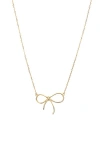 Bearfruit Jewelry Sterling Silver 18k Gold Plated Colette Chic Ribbon Necklace