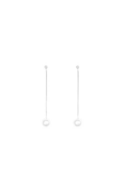 Bearfruit Jewelry Sterling Silver 18k Gold Plated Dangled Pearl Drop Earrings