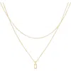 Bearfruit Jewelry Sterling Silver 18k Gold Plated Elayna Two Pre-layered Opal Set Necklace In Gold