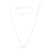 Bearfruit Jewelry Sterling Silver 18k Gold Plated Emmeline Three Charms Necklace & Bracelet Set In Gold