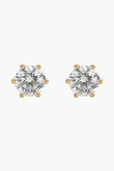Bearfruit Jewelry Sterling Silver 18k Gold Plated Estelle Stud Earrings