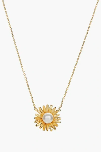 Bearfruit Jewelry Sterling Silver 18k Gold Plated Flora Pearl Necklace