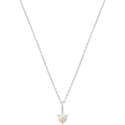 Bearfruit Jewelry Sterling Silver 18k Gold Plated Izel Opal Pendant Necklace In Metallic