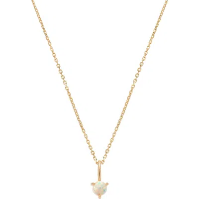 Bearfruit Jewelry Sterling Silver 18k Gold Plated Izel Opal Pendant Necklace