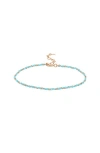 Bearfruit Jewelry Sterling Silver 18k Gold Plated Katarina String Bracelet In Blue