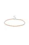 Bearfruit Jewelry Sterling Silver 18k Gold Plated Katarina String Bracelet In Orange
