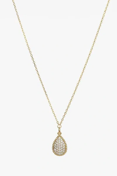 Bearfruit Jewelry Sterling Silver 18k Gold Plated Leah Teardrop Necklace
