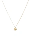 Bearfruit Jewelry Sterling Silver 18k Gold Plated Madeleine Round Disc Pendant Necklace