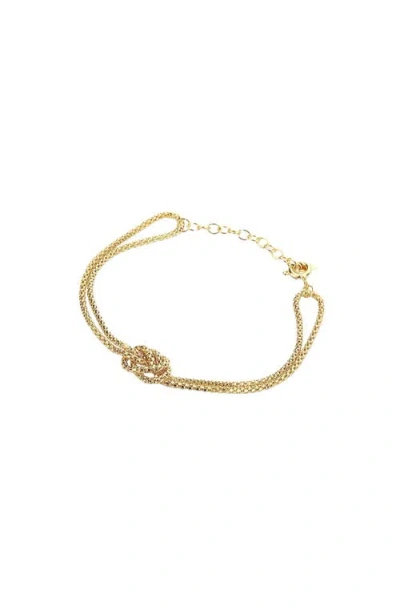 Bearfruit Jewelry Sterling Silver 18k Gold Plated Noelle Knot Bracelet