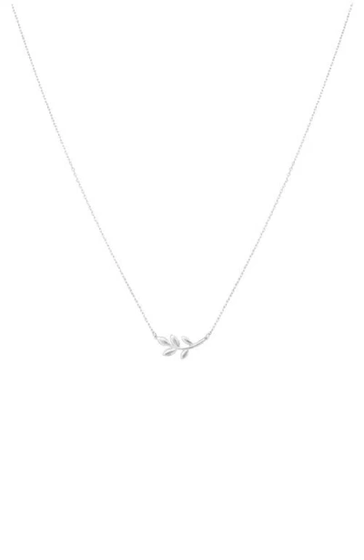 Bearfruit Jewelry Sterling Silver 18k Gold Plated Olivia Leaf Necklace