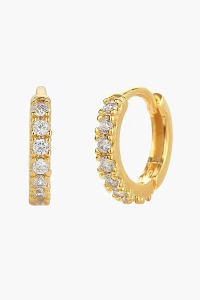 Bearfruit Jewelry Sterling Silver 18k Gold Plated Ophelia Huggies Hoops