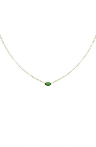 Bearfruit Jewelry Sterling Silver 18k Gold Plated Priscilla Tennis Necklace
