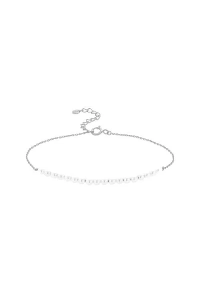 Bearfruit Jewelry Sterling Silver 18k Gold Plated Rosalie Cultured Pearl Bracelet In Metallic
