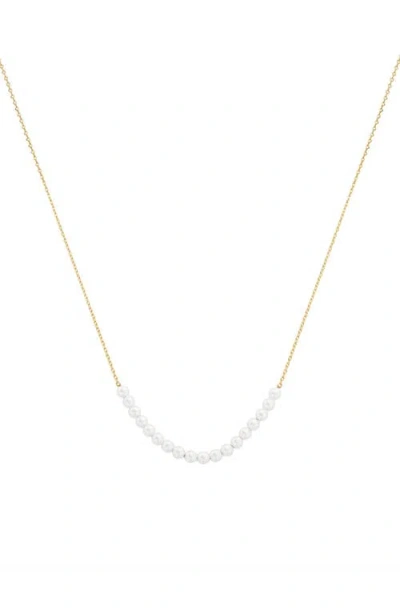Bearfruit Jewelry Sterling Silver 18k Gold Plated Rosalie Cultured Pearl Necklace