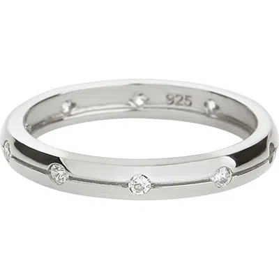 Bearfruit Jewelry Sterling Silver 18k Gold Plated Sabrina Paved Band Ring