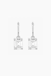 Bearfruit Jewelry Sterling Silver 18k Gold Plated Sparkle Dangling Pendant Hoop Earrings In Silver