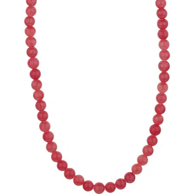 Bearfruit Jewelry Sterling Silver Aeri Sunset Pink Quartz With Heart Clasp Necklace