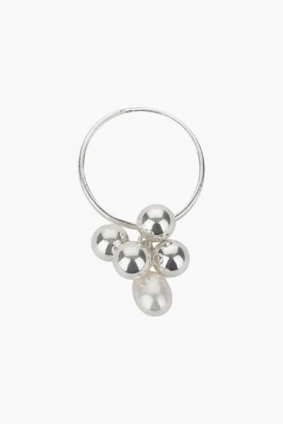 Bearfruit Jewelry Sterling Silver Isabelle Cluster Pearl Adjustable Ring