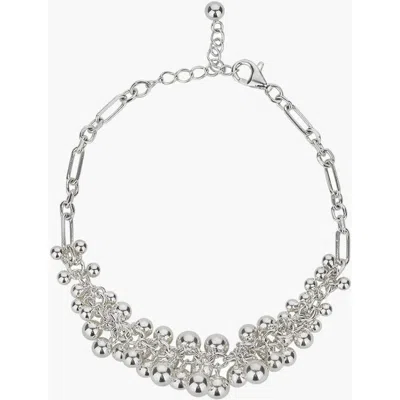 Bearfruit Jewelry Sterling Silver  Vivienne Statement Bouquet Chain Bracelet