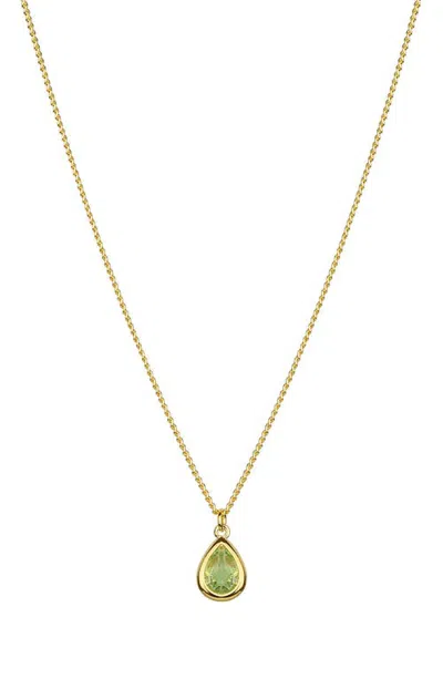 Bearfruit Jewelry Teardrop Birthstone Necklace Dainty Personalized Gemstone Gift In Multi