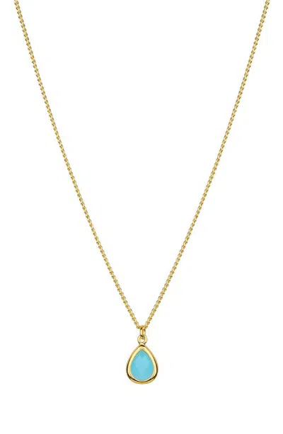 Bearfruit Jewelry Teardrop Birthstone Necklace Dainty Personalized Gemstone Gift In Multi