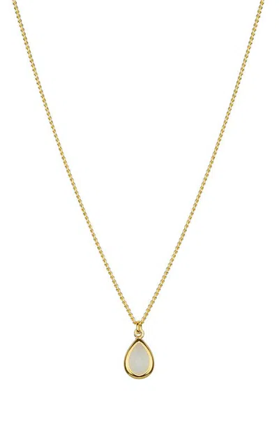 Bearfruit Jewelry Teardrop Birthstone Necklace Dainty Personalized Gemstone Gift In Gold
