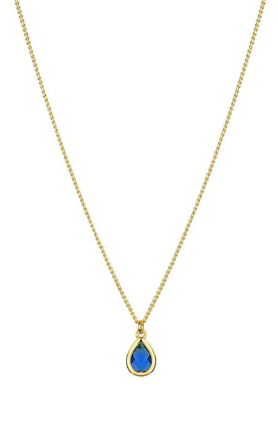 Bearfruit Jewelry Teardrop Birthstone Necklace Dainty Personalized Gemstone Gift In Gold