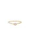 Bearfruit Jewelry Thin Crystal Solitaire Ring In Gold