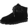 Bearpaw 2946w Womens Logo Leather Ankle Boots In Black