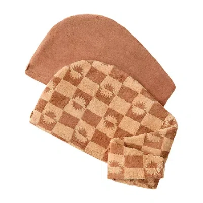 Bearpaw 2-pk. Geometric Hair Wrap In Brown