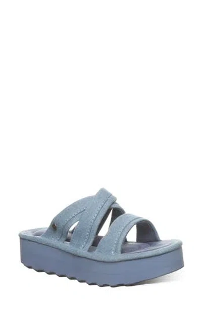 Bearpaw Altitude Platform Slide Sandal In Blue