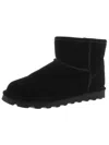 Bearpaw Alyssa Womens Suede Cold Weather Shearling Boots In Black