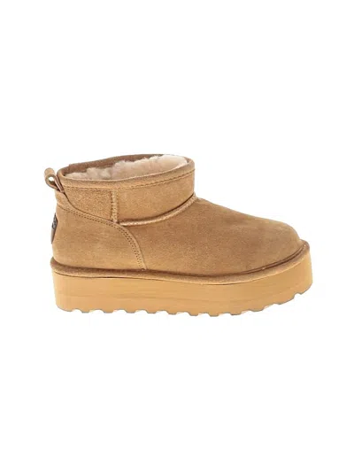 Pre-owned Bearpaw Ankle Boots In Tan