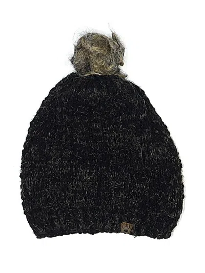 Pre-owned Bearpaw Beanie Hat In Black
