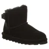 Bearpaw Betty Boots Women's Black Suede Round Toe Wool Lined Ankle Jobb1184 In Black